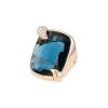 Pomellato Ritratto large model ring in pink gold, topaz and diamonds - 00pp thumbnail