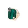 Bague Pomellato Ritratto moyen modèle en or rose, malachite et diamants noirs - 00pp thumbnail
