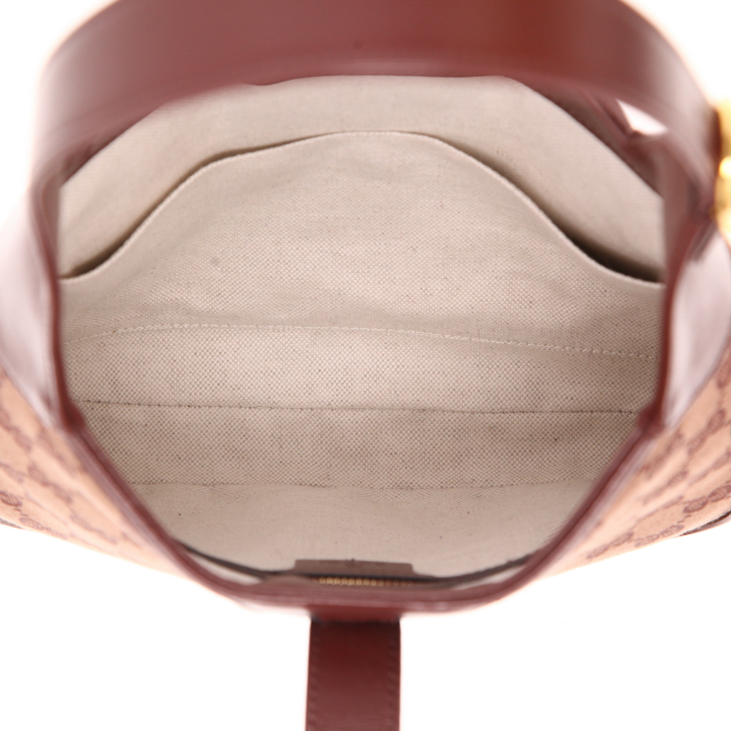 Sac bandoulière Gucci  Jackie en toile sûpreme GG bordeaux et cuir bordeaux - Detail D3