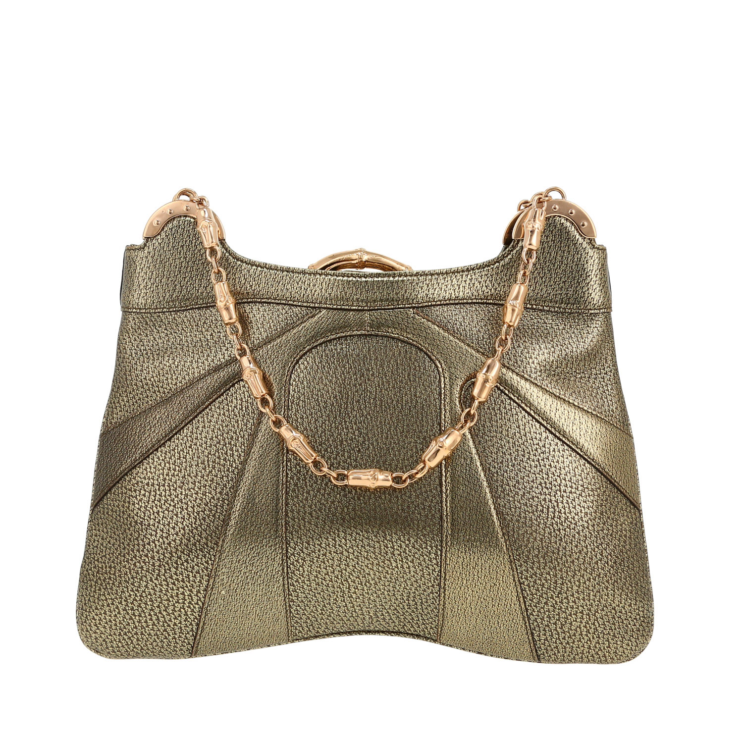 Sac à main Gucci  Mors Tom Ford en cuir doré - Detail D4