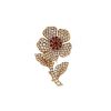 Boucheron brooch in yellow gold, diamonds and ruby - 360 thumbnail