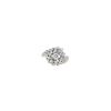 Vintage  ring in 14k white gold and diamonds - 360 thumbnail