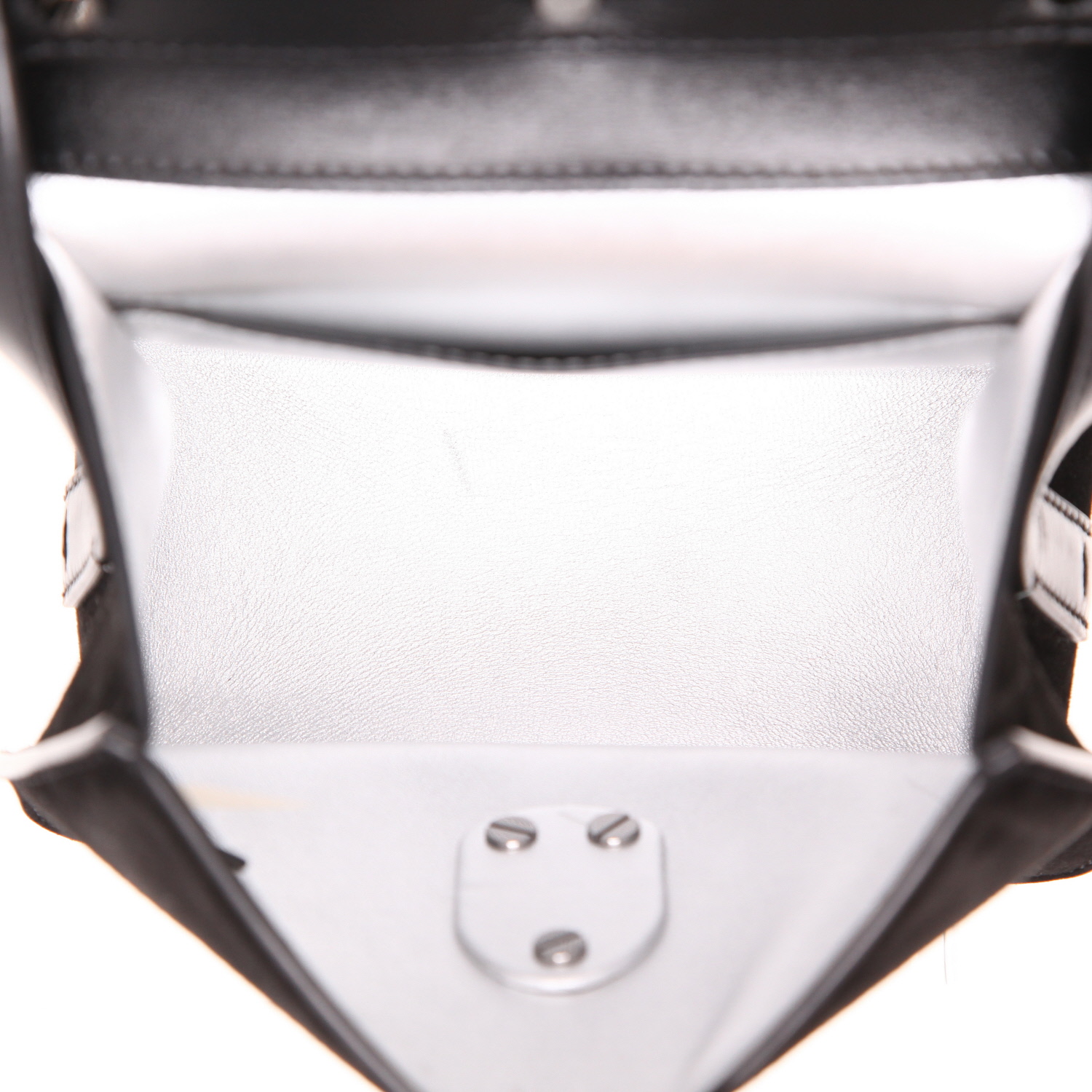Chloé shoulder bag in black leather and black Veau velours - Detail D3