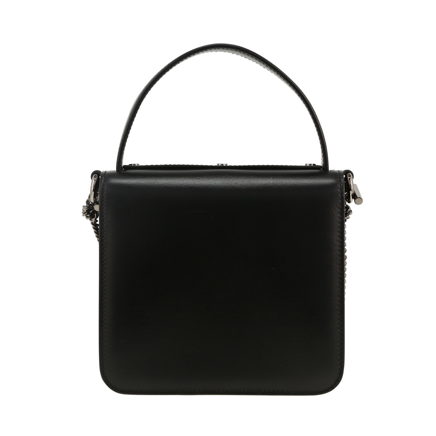 Chloé shoulder bag in black leather and black Veau velours - Detail D4