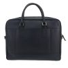 Prada   briefcase  in navy blue leather - Detail D4 thumbnail