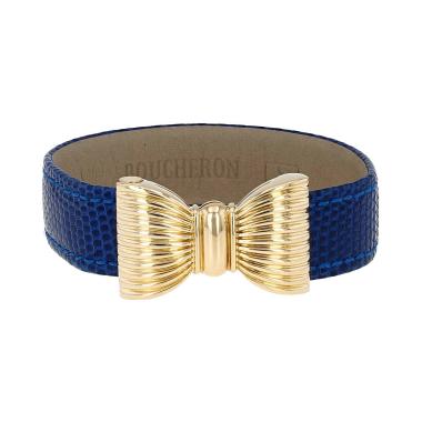 Bracciale Boucheron  in oro giallo e pelle
