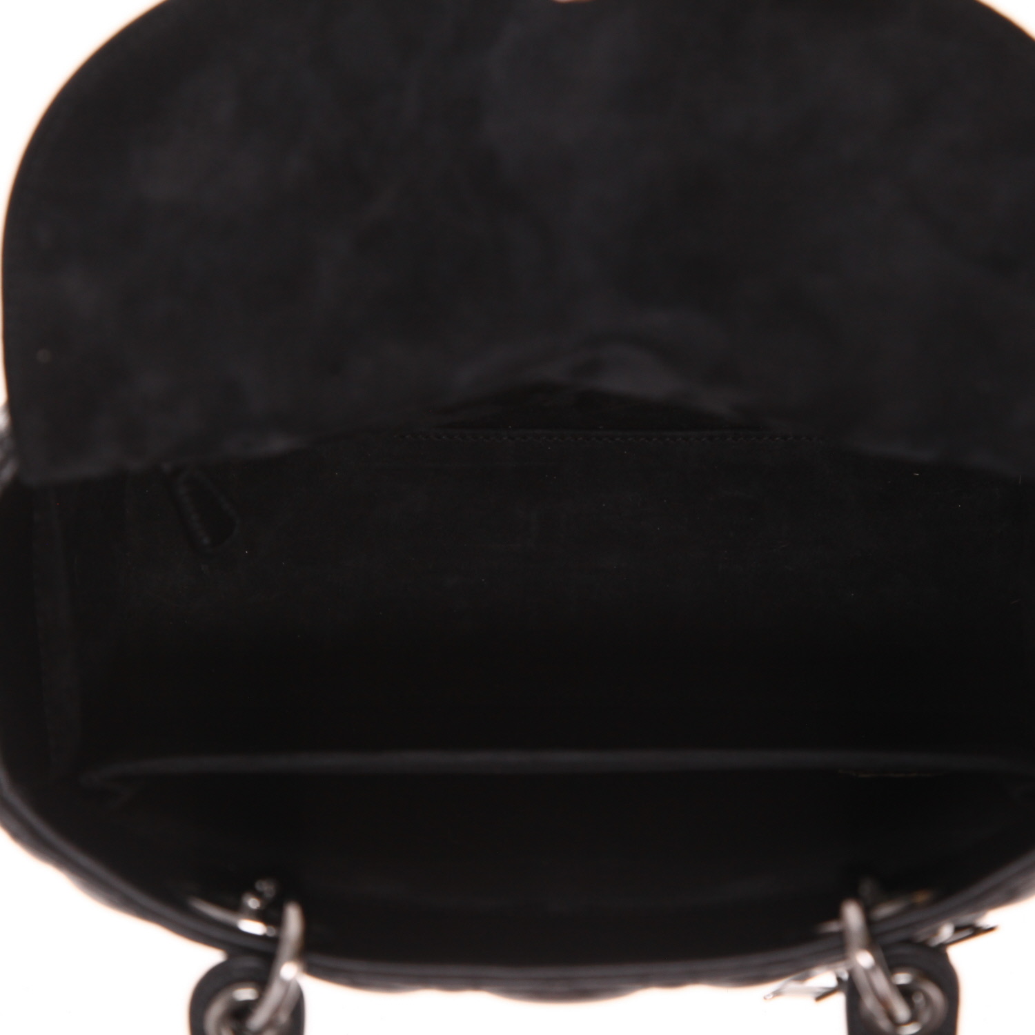 Dior  Lady Dior handbag  in black leather cannage - Detail D3
