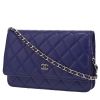 Borsa a tracolla Chanel  Wallet on Chain in pelle trapuntata blu - 00pp thumbnail