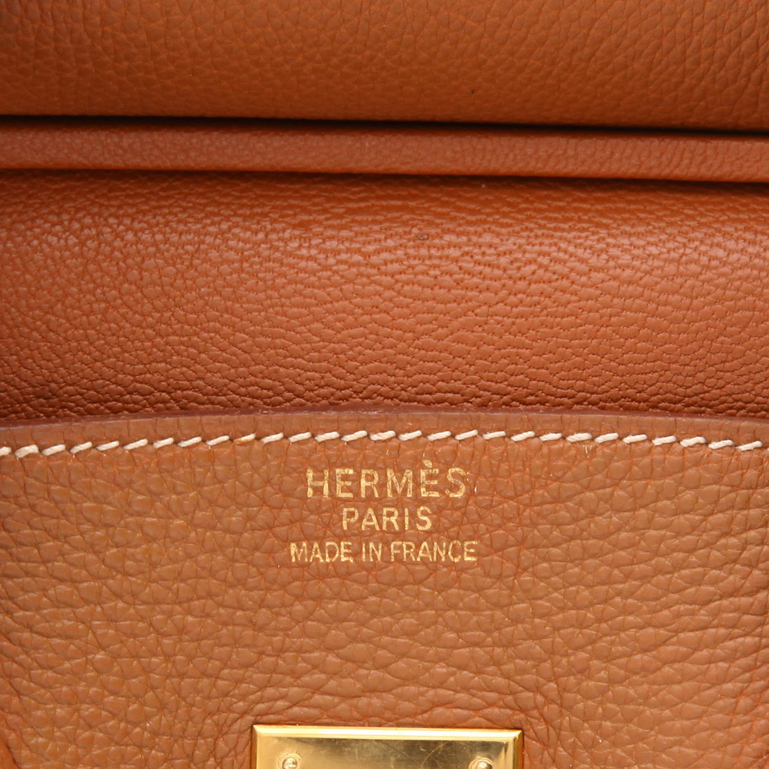Sac à main Hermès  Birkin 35 cm en cuir togo gold - Detail D2
