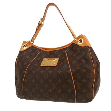 Louis Vuitton  Galliera handbag  in brown monogram canvas  and natural leather