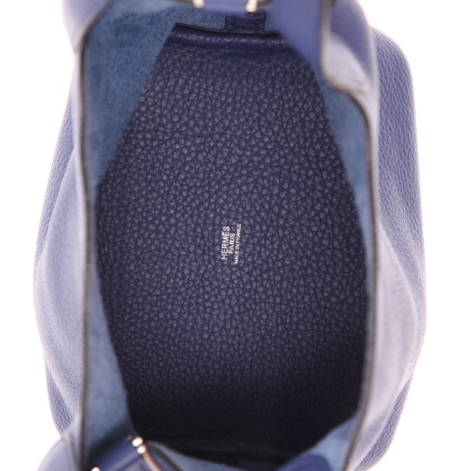 Borsa Hermès  Picotin 18 cm in pelle taurillon clemence blu - Detail D3