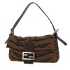 Sac à main Fendi  Baguette en toile marron et cuir marron - 00pp thumbnail