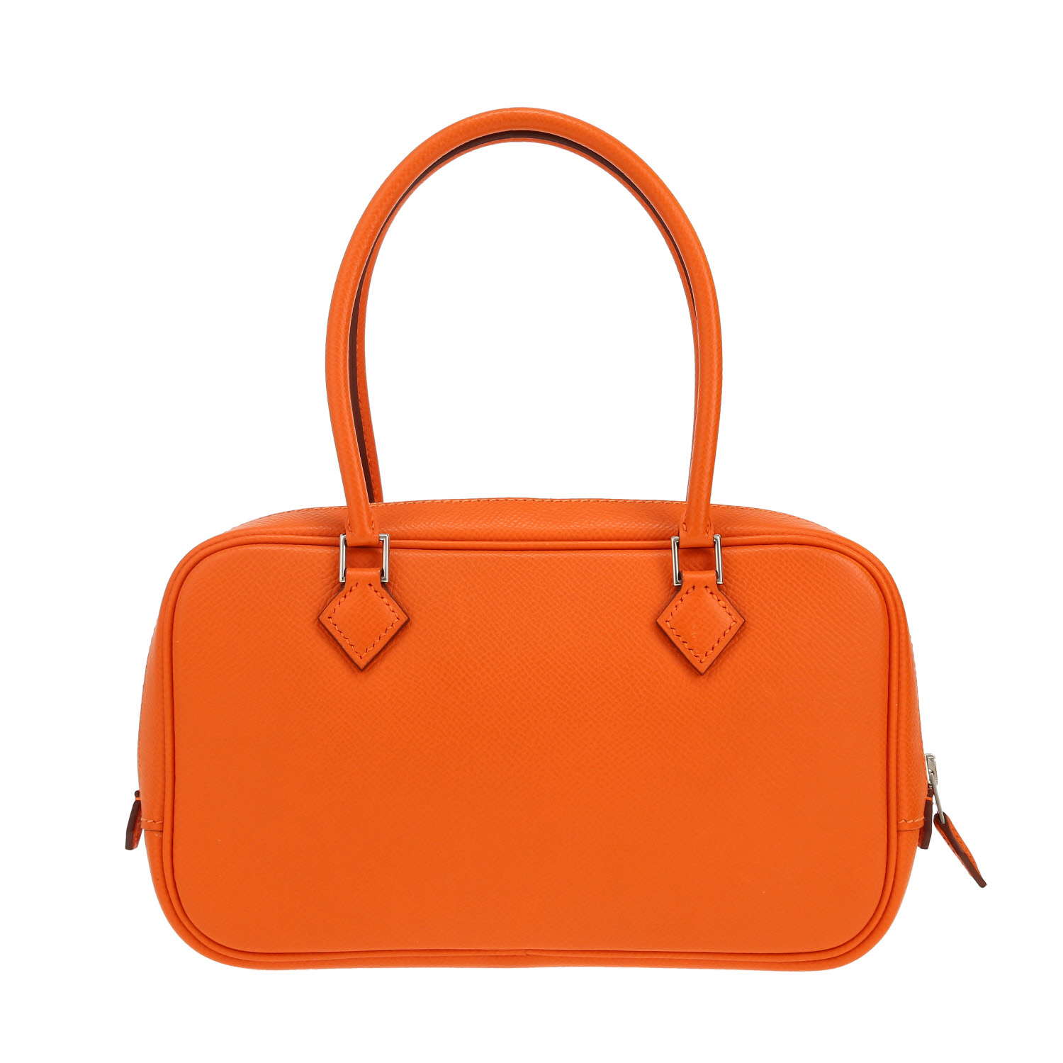 Borsa Hermès  Mini Plume in pelle Epsom arancione - Detail D4
