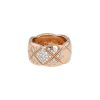 Sortija Chanel Coco Crush modelo grande de oro beige y diamantes - 00pp thumbnail