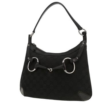 Borsa Gucci  Mors in tela "sûpreme GG" nera e pelle nera