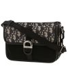 Sac bandoulière Dior  8 en toile monogram Oblique bleue et grise et toile noire - 00pp thumbnail