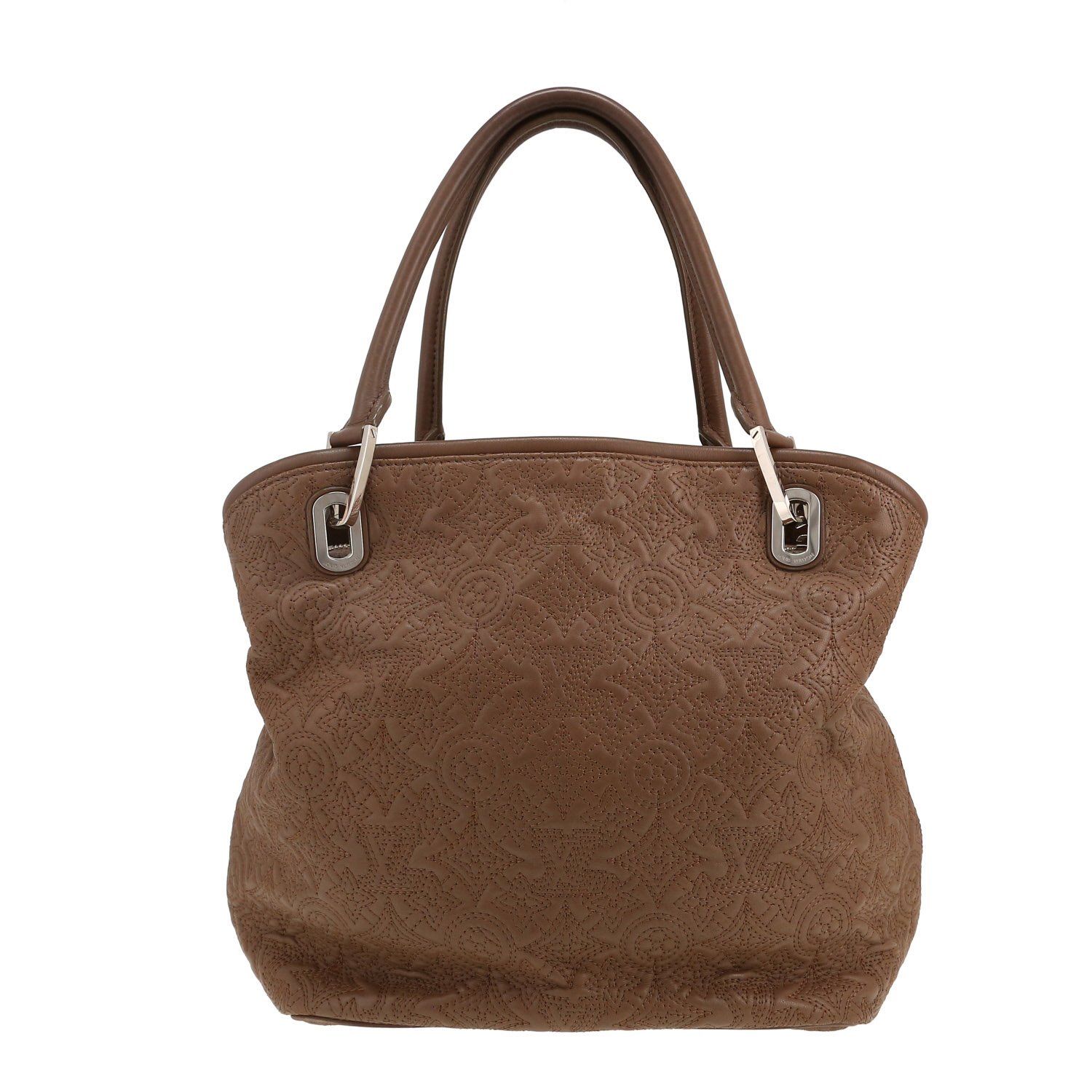 Louis Vuitton   handbag  in taupe empreinte monogram leather - Detail D4
