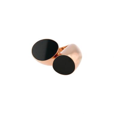 Anello Hermès  in oro rosa e giada nero