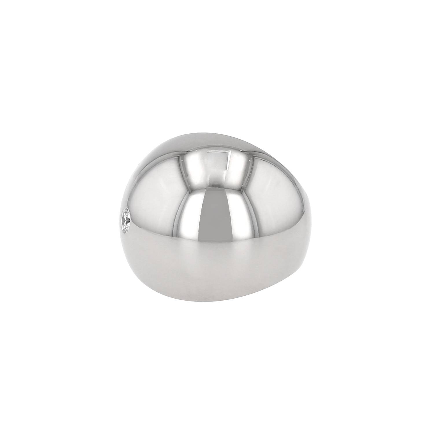 Hermès Quark boule ring in white gold, pink gold and diamond
