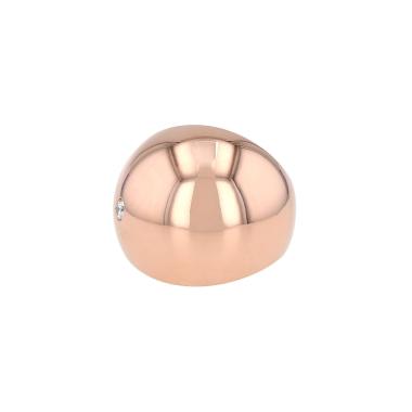 Anello a sfera Hermès Quark in oro rosa, oro bianco e diamante