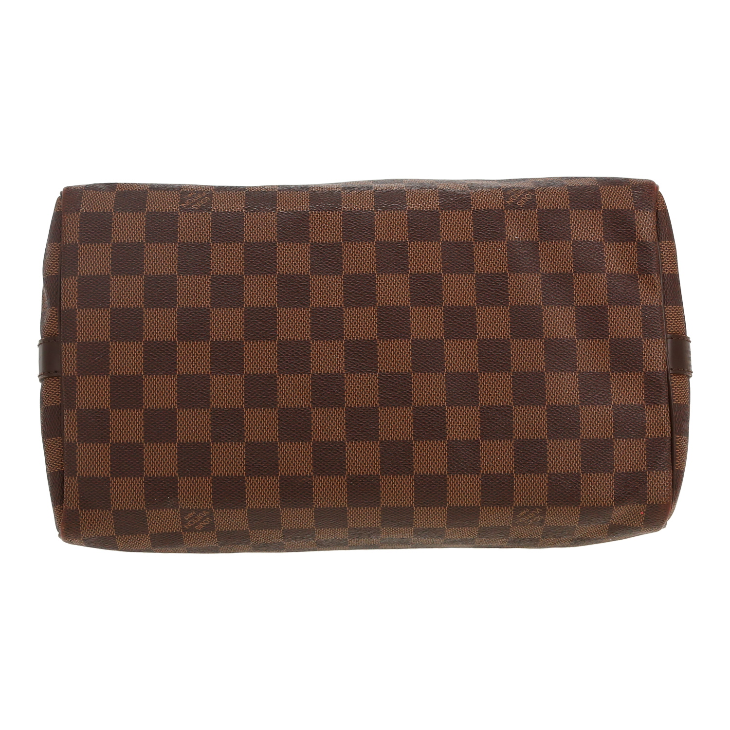 Borsa Louis Vuitton  Speedy 30 in tela a scacchi ebana e pelle marrone - Detail D1