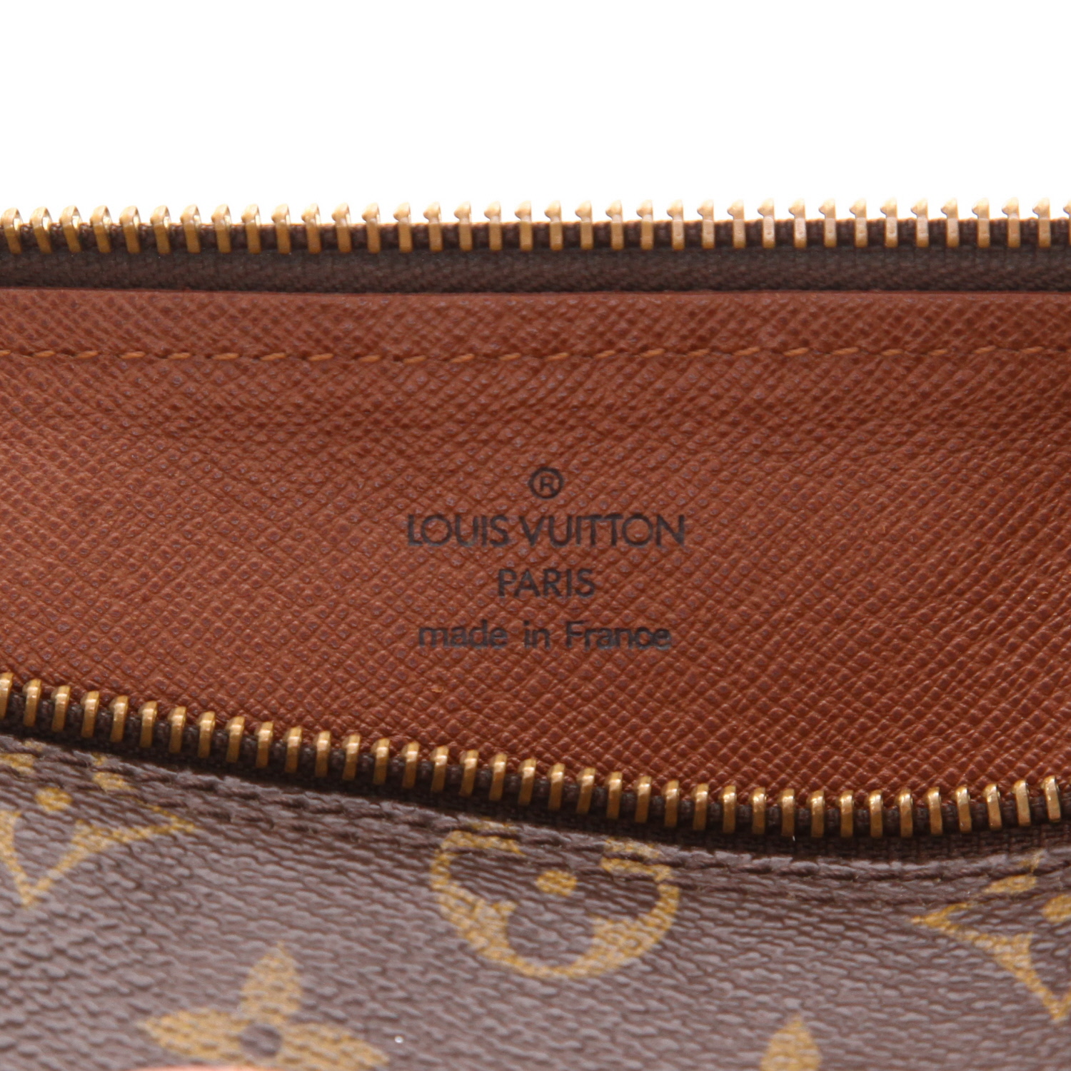 Bolso de mano Louis Vuitton  Papillon en lona Monogram marrón y cuero natural - Detail D2