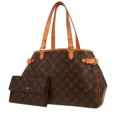 Bolso de mano Louis Vuitton  Batignolles en lona Monogram marrón y cuero natural