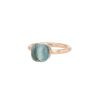 Pomellato Nudo Petit ring in pink gold, white gold and topaz - 00pp thumbnail