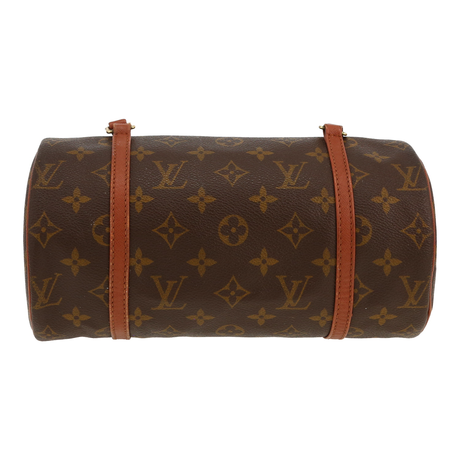 Sac à main Louis Vuitton  Papillon en toile monogram marron et cuir marron - Detail D1