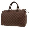 Sac à main Louis Vuitton  Speedy 30 en toile damier ébène et cuir marron - 00pp thumbnail