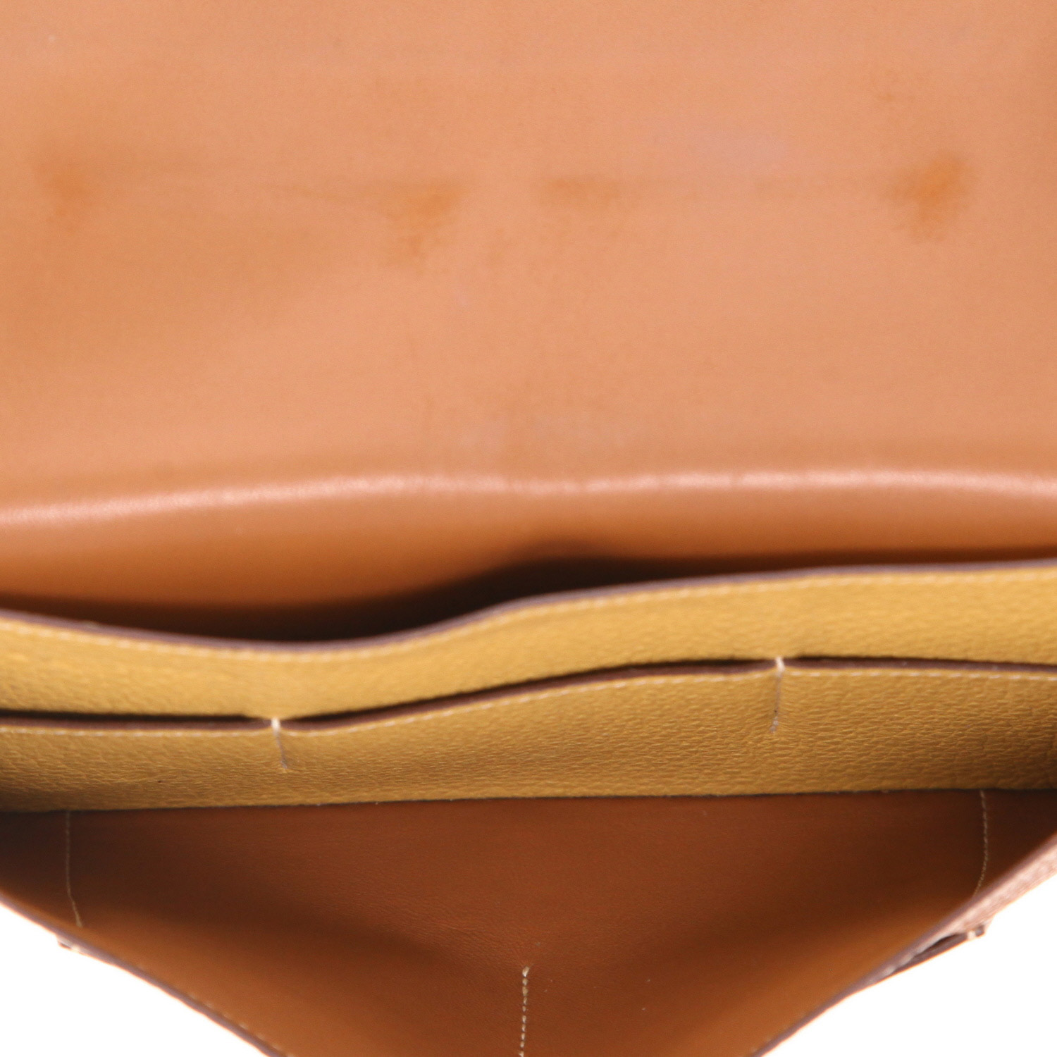 Billetera Hermès  Dogon en cuero taurillon clémence color oro - Detail D3