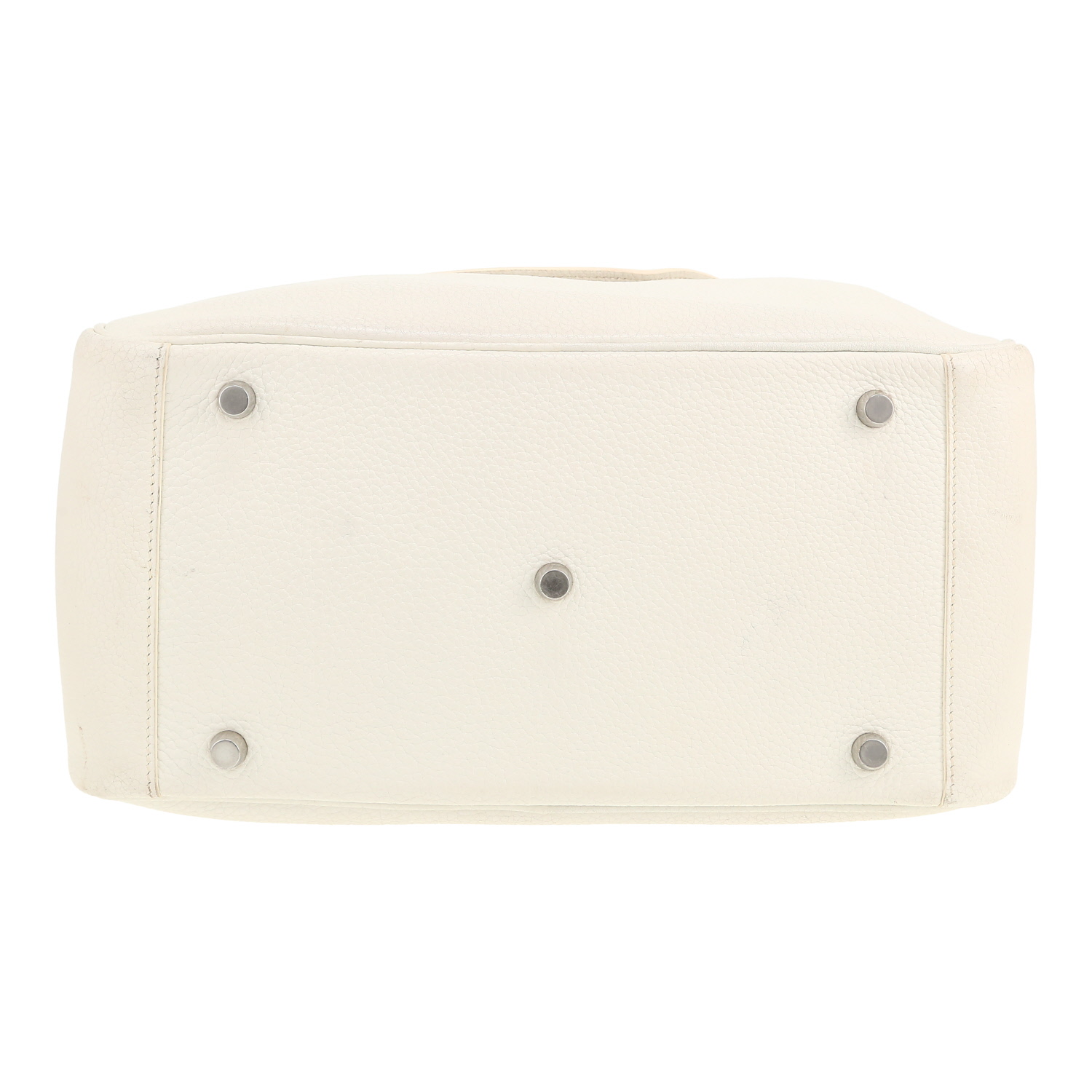 Sac à main Hermès  Lindy 30 cm en cuir togo blanc - Detail D1