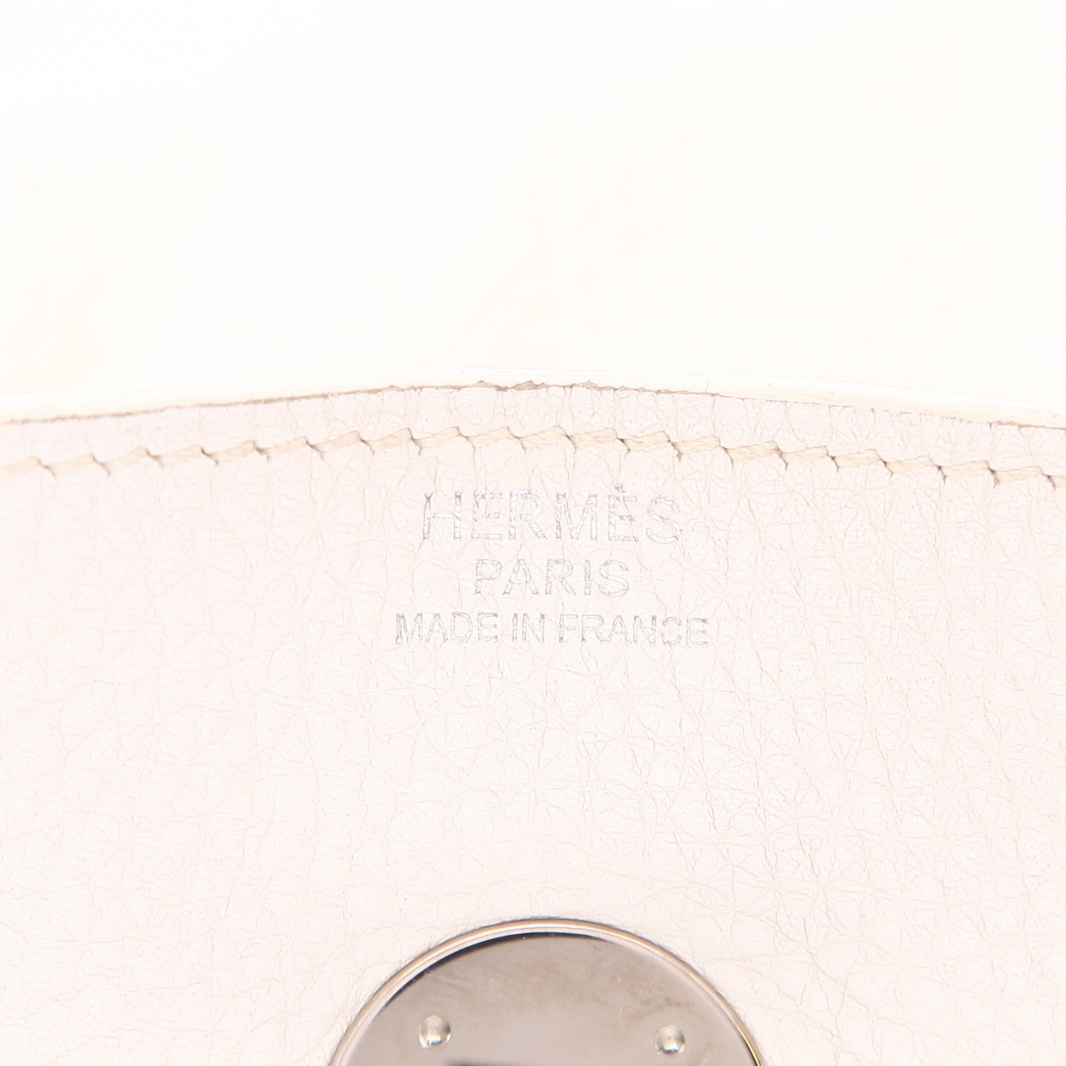 Borsa Hermès  Lindy 30 cm in pelle togo bianca - Detail D2