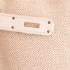 Sac à main Hermès  Birkin 35 cm en cuir blanc et toile beige - Detail D4 thumbnail