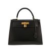 Hermès  Kelly 28 cm handbag  in black box leather - 360 thumbnail