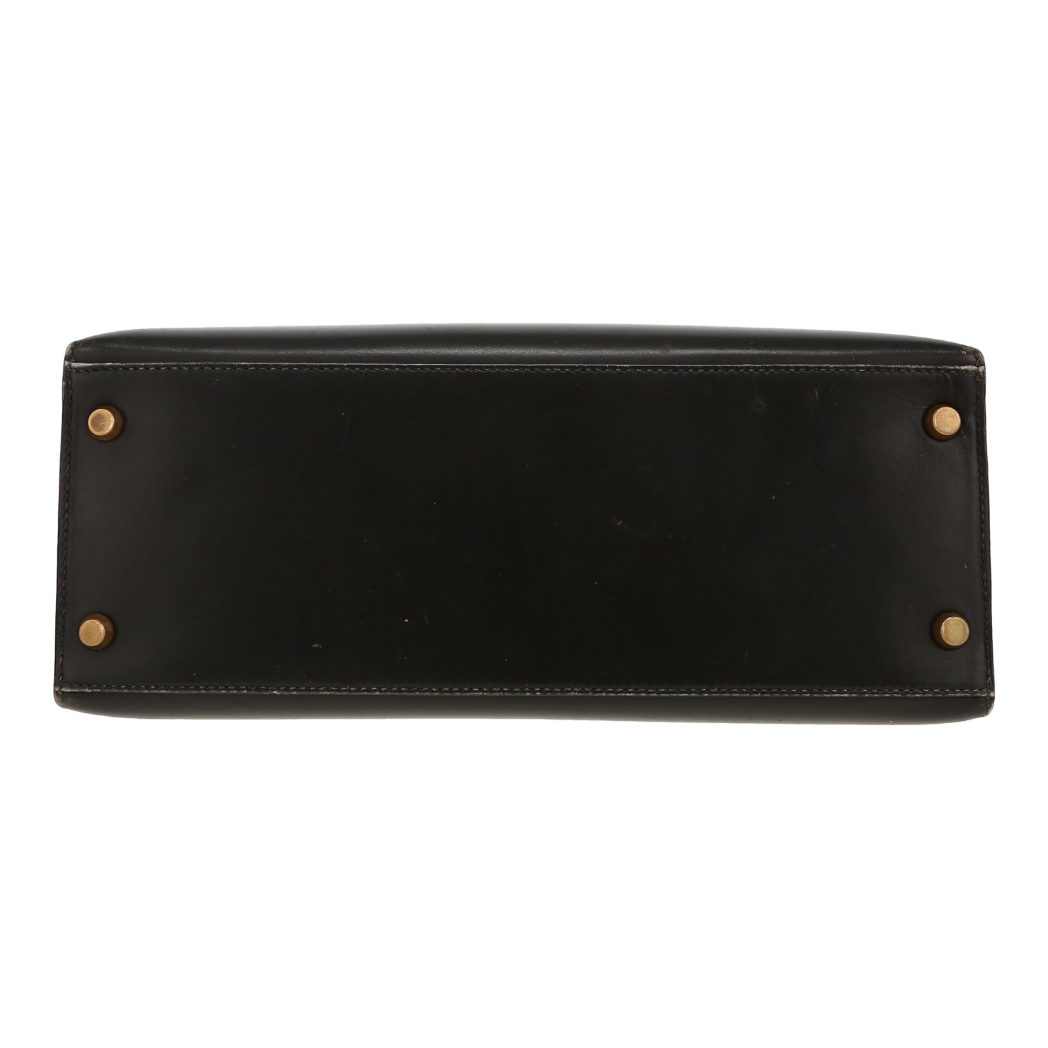 Hermès  Kelly 28 cm handbag  in black box leather - Detail D1