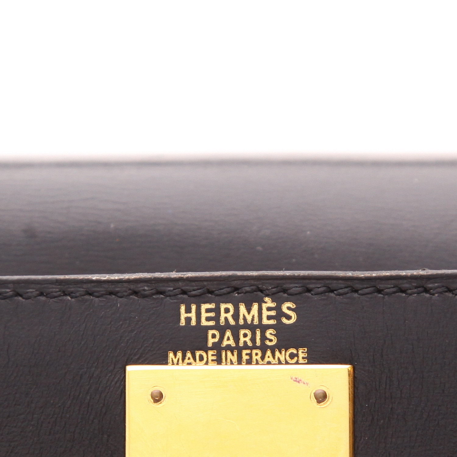 Sac à main Hermès  Kelly 28 cm en cuir box noir - Detail D2