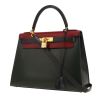 Sac à main Hermès  Kelly 28 cm en cuir box vert, bleu-marine et rouge - 00pp thumbnail