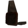 Pochette Prada   in tela nera e pelliccia marrone - 00pp thumbnail