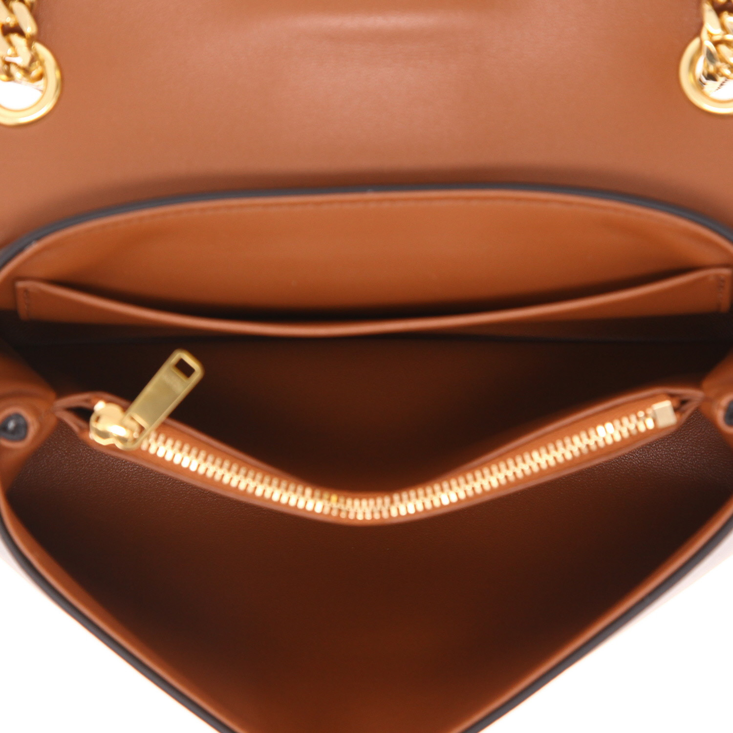 Sac bandoulière Celine  Victoire Teen en toile Triomphe marron et cuir marron - Detail D3