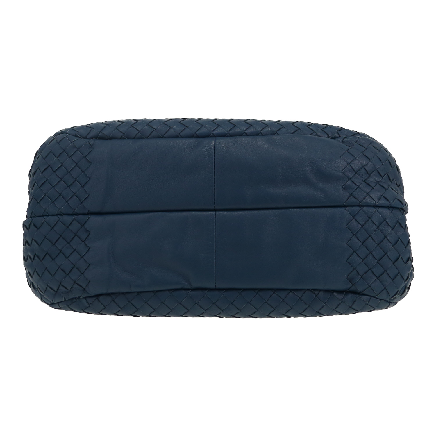 Sac à main Bottega Veneta   en cuir tressé bleu - Detail D1