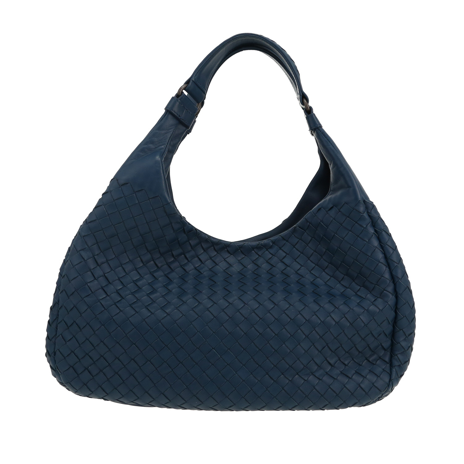 Bottega Veneta   handbag  in blue braided leather - Detail D4