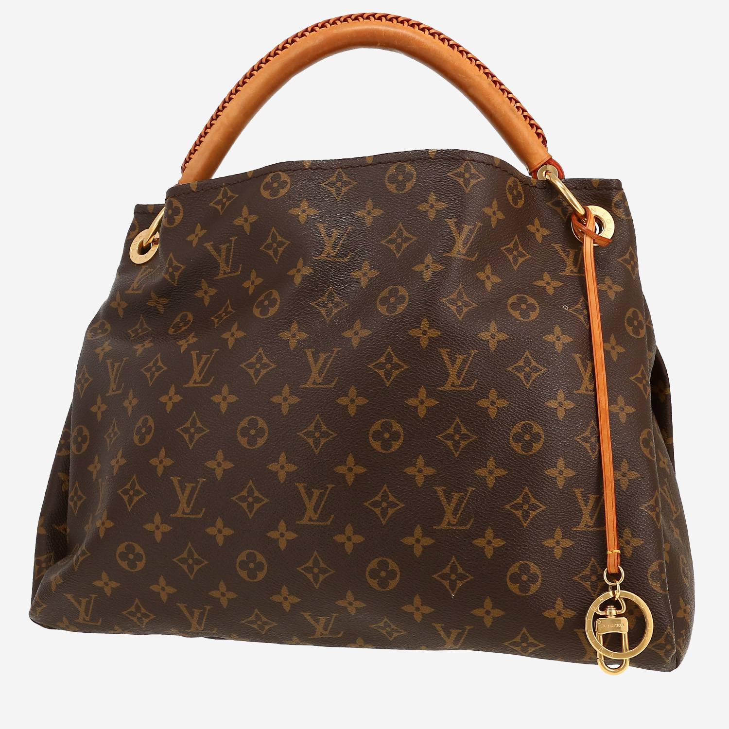 Bolso de mano Louis Vuitton  Artsy en lona Monogram marrón y cuero natural