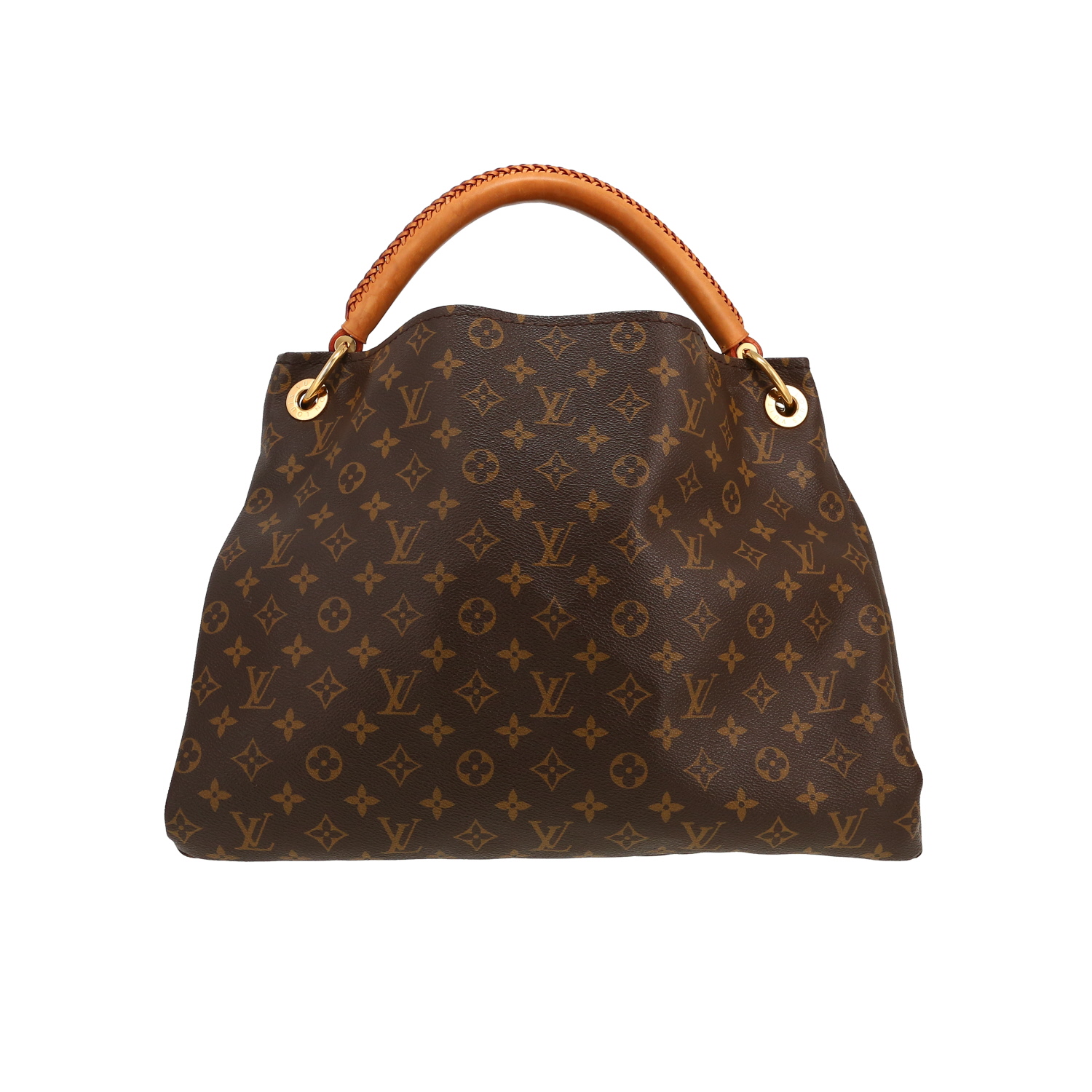 Louis Vuitton Artsy handbag in brown monogram canvas and natural leather - Detail D4