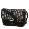 Dior  8 shoulder bag  in blue and beige monogram canvas Oblique  and black canvas - 00pp thumbnail