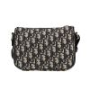 Dior  8 shoulder bag  in blue and beige monogram canvas Oblique  and black canvas - Detail D4 thumbnail