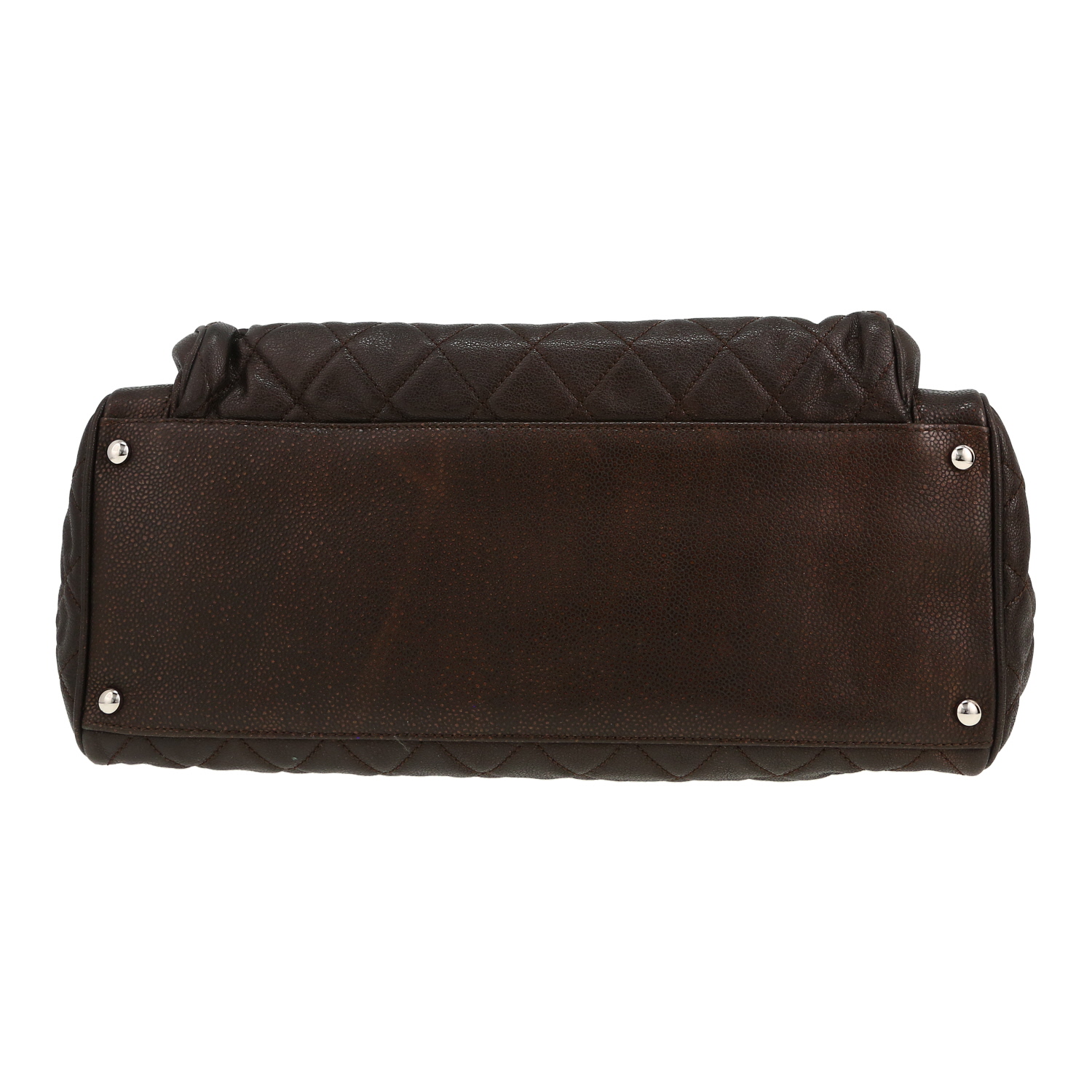 Chanel   handbag  in brown quilted leather - Detail D1