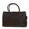 Sac à main Chanel   en cuir matelassé marron - Detail D4 thumbnail