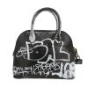 Balenciaga  Ville Top Handle shoulder bag  in black and white leather - Detail D4 thumbnail