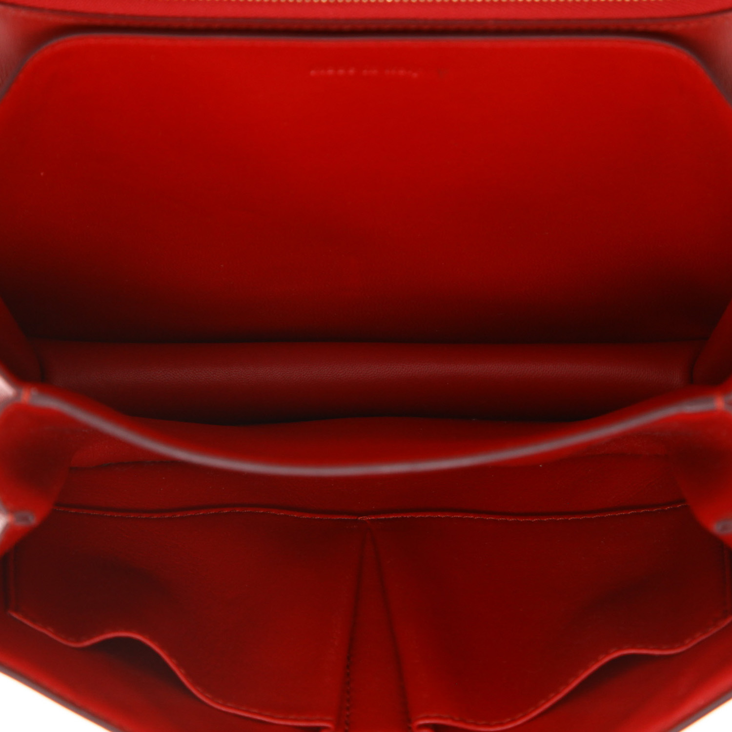 Borsa Celine  Classic Box in pelle box rossa - Detail D3